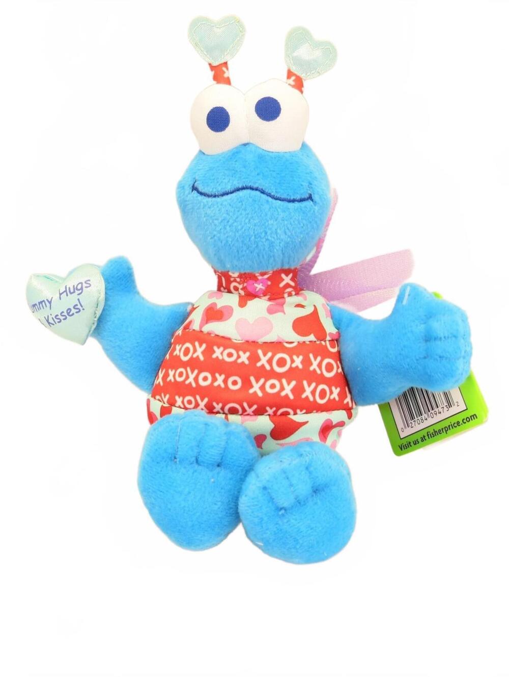 Vintage 2003 Cookie Monster Valentine's Day Sesame Street Plush Fisher-price